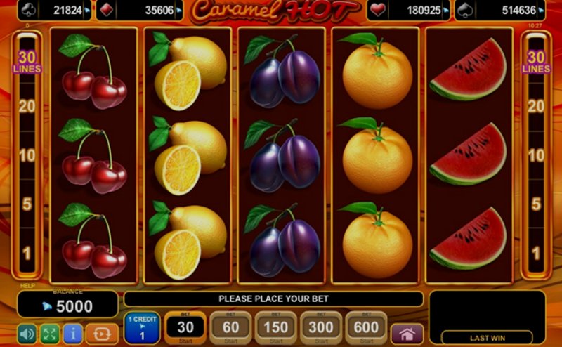 Play Caramel Hot by Amusnet at 1Win Casino