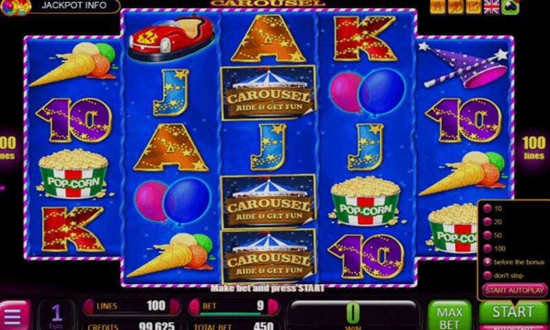 Play Carousel by Belatra at 1Win Casino