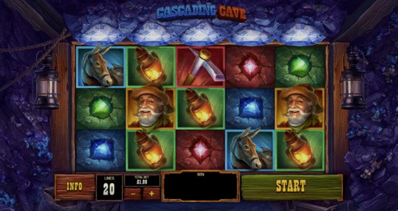 Play Cascading Cave by Playtech at 1Win Casino