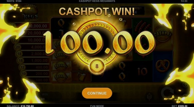 Play Cashpot Kegs Megaways by Kalamba at 1Win Casino