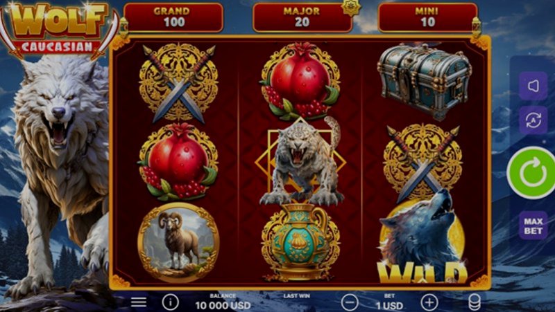 Play Caucasian Wolf by Onlyplay at 1Win Casino