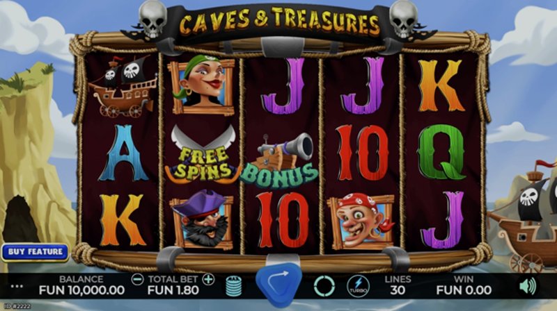 Play Caves & Treasures by Caleta at 1Win Casino