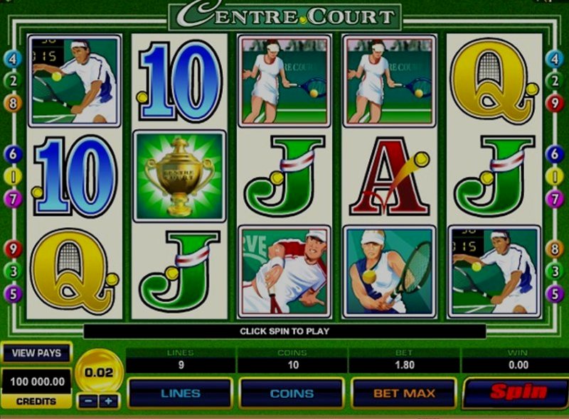 Play Centre Court by Microgaming at 1Win Casino