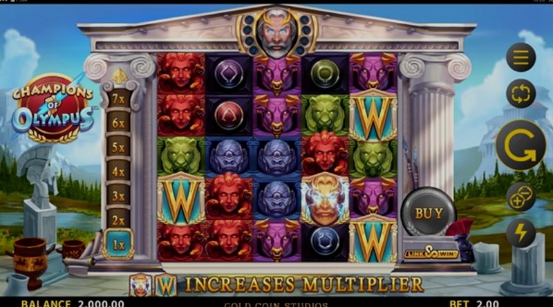 Play Champions Of Olympus by Microgaming at 1Win Casino