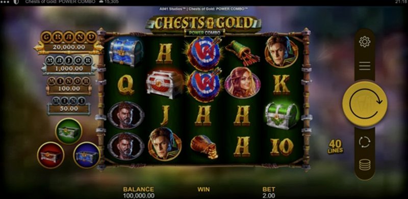 Play Chests of Gold: POWER COMBO by Games Global at 1Win Casino