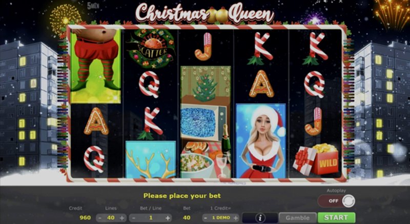 Play Christmas Queen by 5 Men Gaming at 1Win Casino