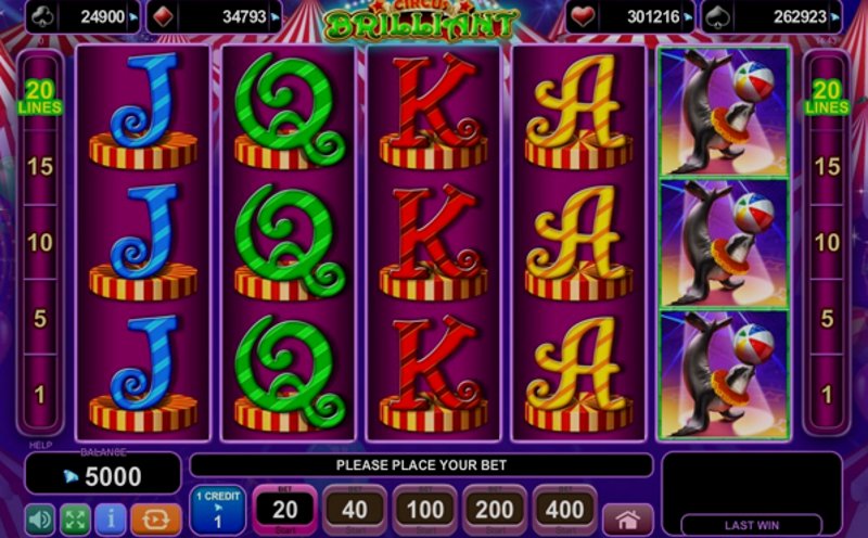 Play Circus Brilliant by Amusnet Interactive at 1Win Casino