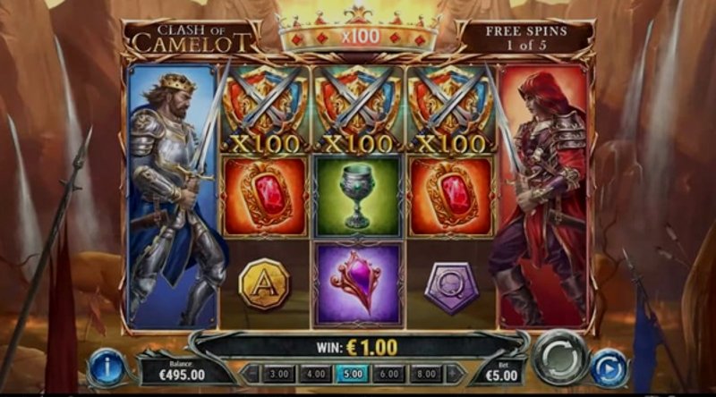 Play Clash of Camelot by Playn Go at 1Win Casino