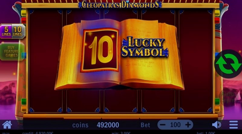 Play Cleopatras Diamonds by Swintt at 1Win Casino