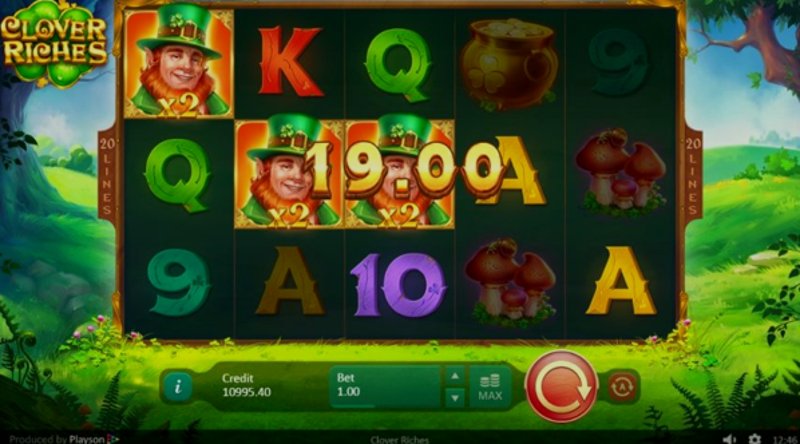 Play Clover Riches by Playson at 1Win Casino