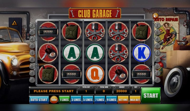 Play Garage by Igrosoft at 1Win Casino