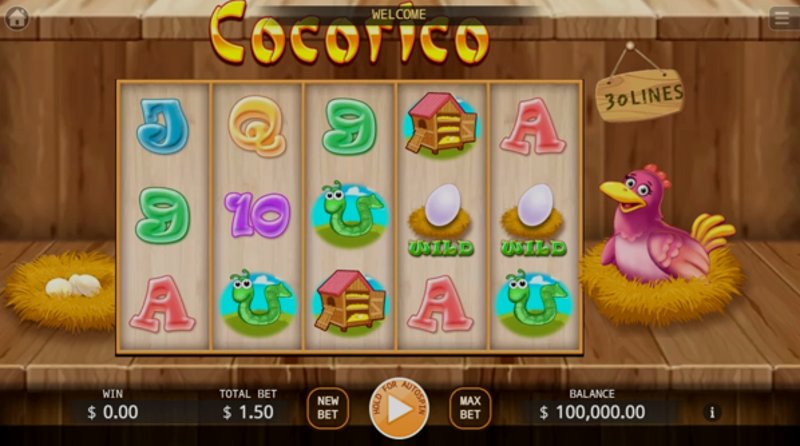 Play Cocorico by Kaga at 1Win Casino