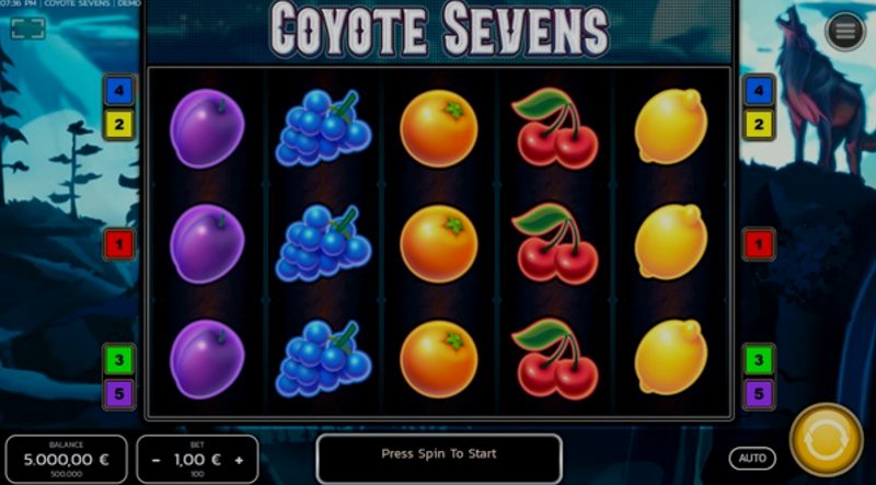 Play Coyote Sevens by Fazi at 1Win Casino