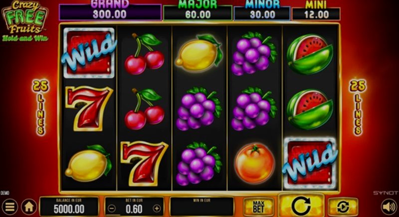 Play Crazy Free Fruits by Synot at 1Win Casino