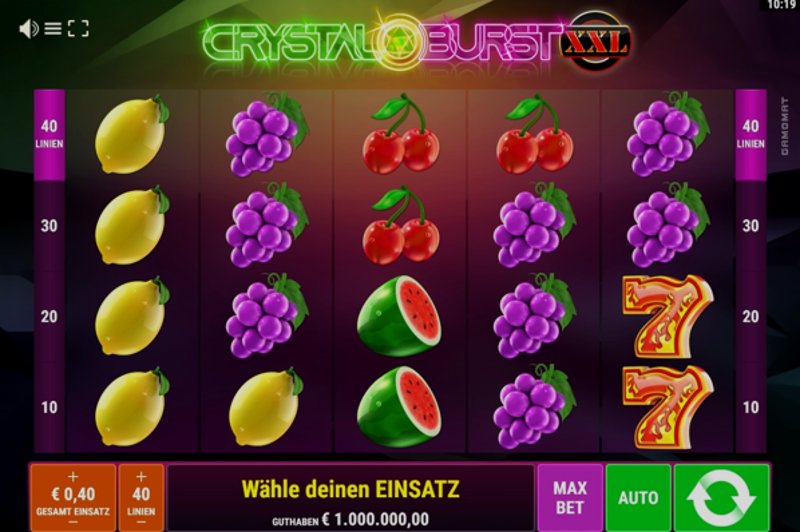 Play Crystal Burst XXL by Gamomat at 1Win Casino