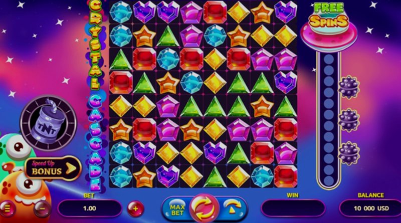 Play Crystal Cascade by Onlyplay at 1Win Casino