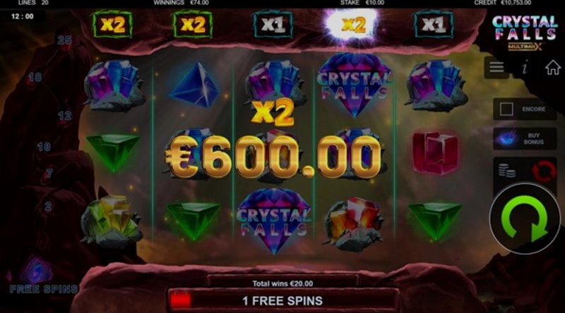 Play Crystal Falls Multimax by Yggdrasil at 1Win Casino