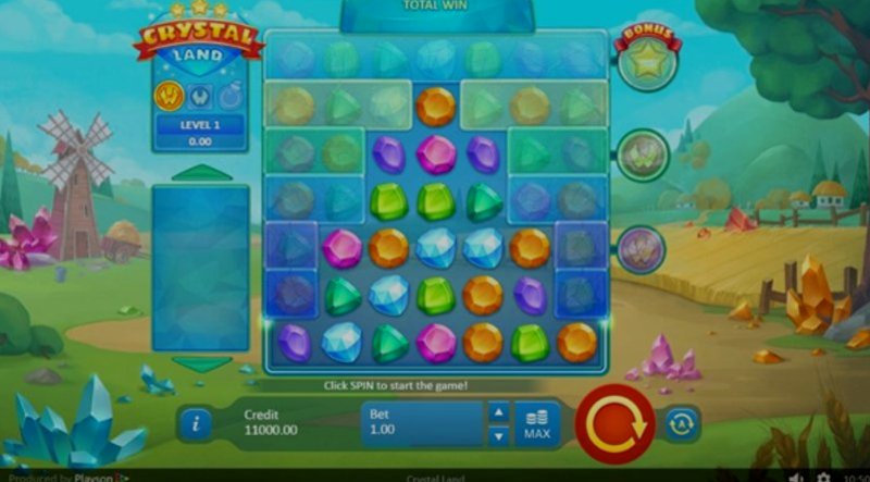 Play Crystal Land by Playson at 1Win Casino