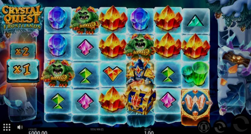 Play Crystal Quest Frostlands by Thunderkick at 1Win Casino