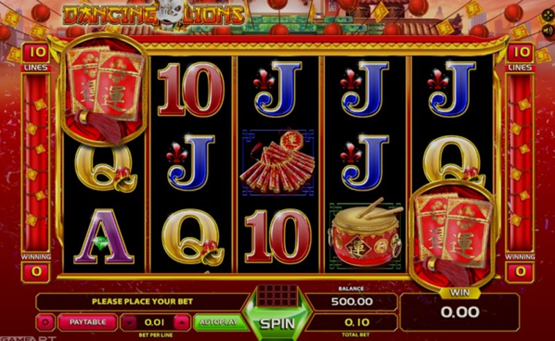 Play Dancing Lions by Gameart at 1Win Casino