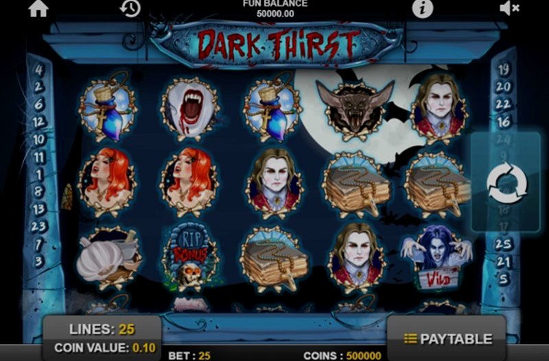 Play Dark Thirst by 1x2gaming at 1Win Casino