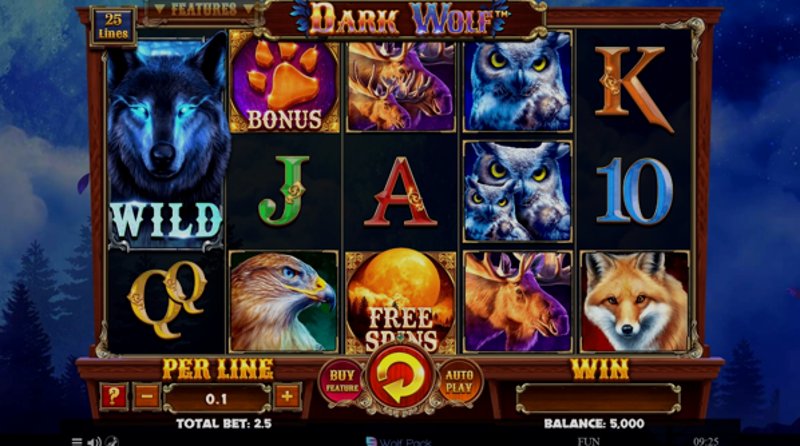 Play Dark Wolf by Spinomenal at 1Win Casino