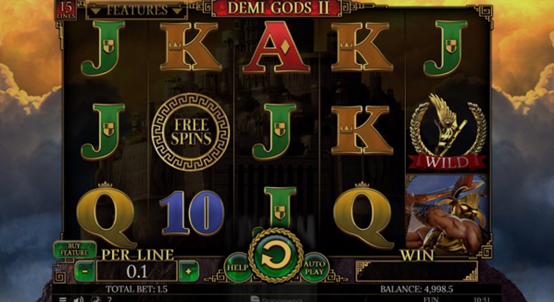 Play Demi Gods II 15 Lines Edition by Spinomenal at 1Win Casino