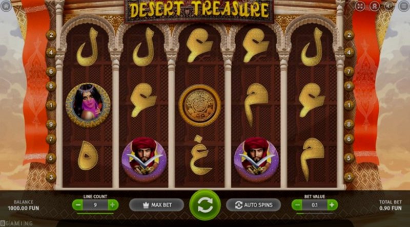 Play Desert Treasure by Playtech at 1Win Casino