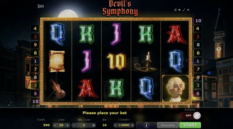 Play Devils Symphony by 5 Men Gaming at 1Win Casino