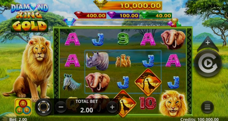 Play Diamond King Gold by Games Global at 1Win Casino