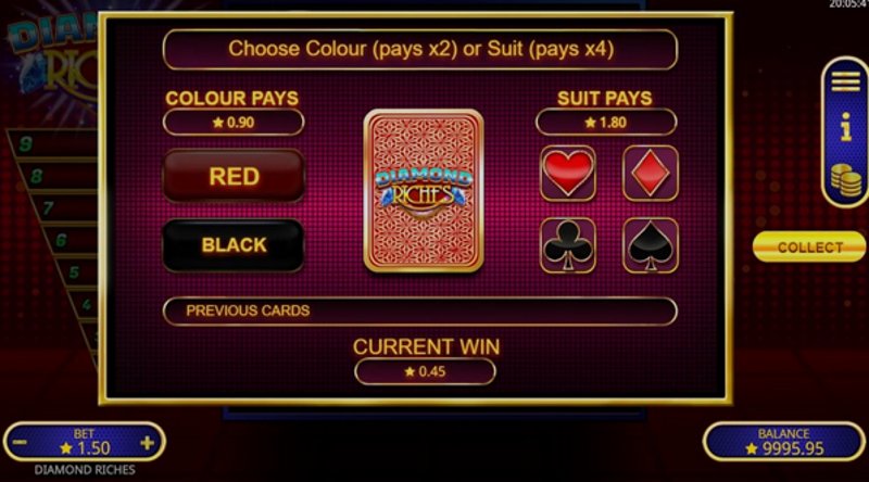 Play Diamond Riches by Booming at 1Win Casino