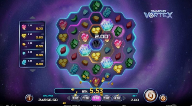 Play Diamond Vortex by Playn Go at 1Win Casino