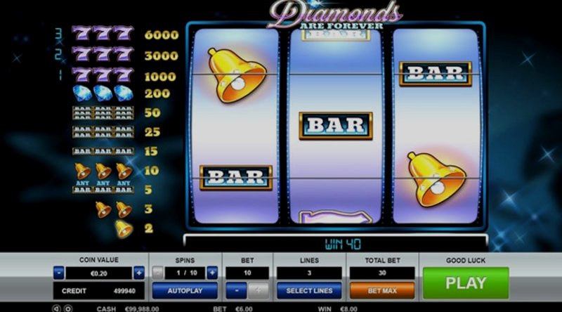 Play Diamonds are Forever 3 Lines by Pragmatic at 1Win Casino