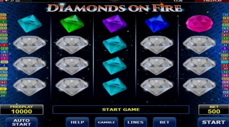 Play Diamonds On Fire by Amatic at 1Win Casino