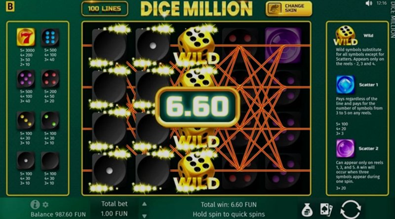 Play Dice Million by Bgaming at 1Win Casino