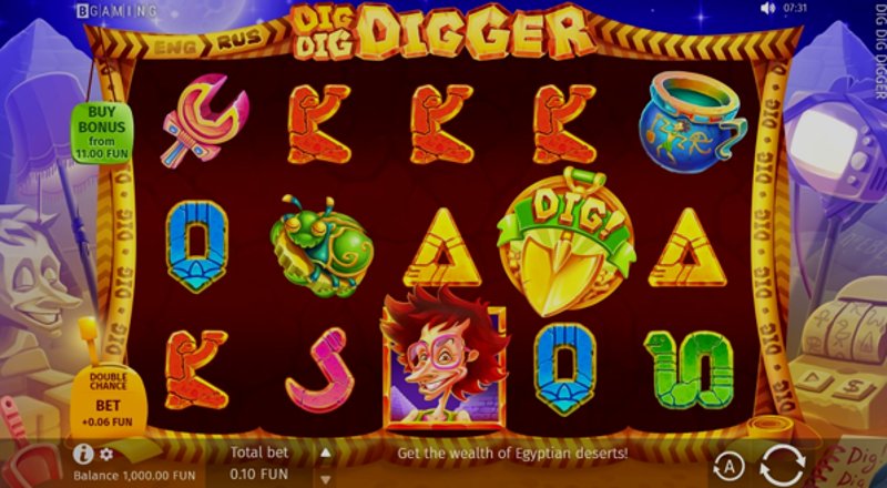 Play Dig Dig Digger by Bgaming at 1Win Casino