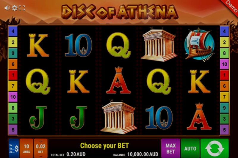 Play Disc of Athena by Gamomat at 1Win Casino