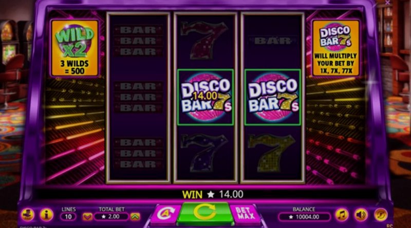 Play Disco Bar 7s by Booming at 1Win Casino