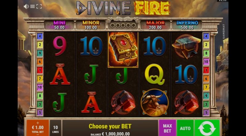 Play Divine Fire by Gamomatgames at 1Win Casino