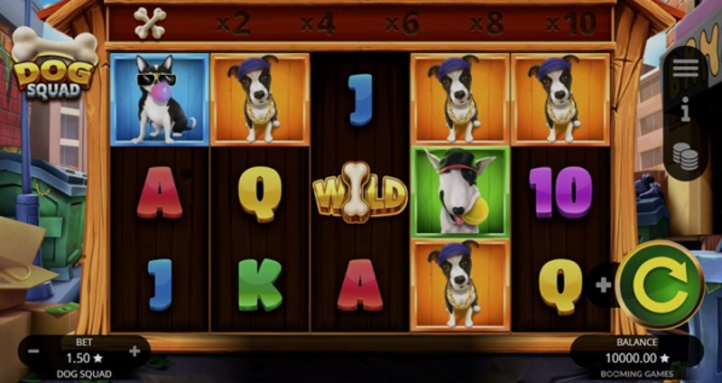 Play Dog Squad by Booming at 1Win Casino