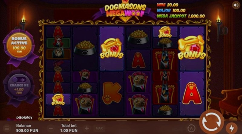 Play Dogmasons MegaWOOF by Popiplay at 1Win Casino