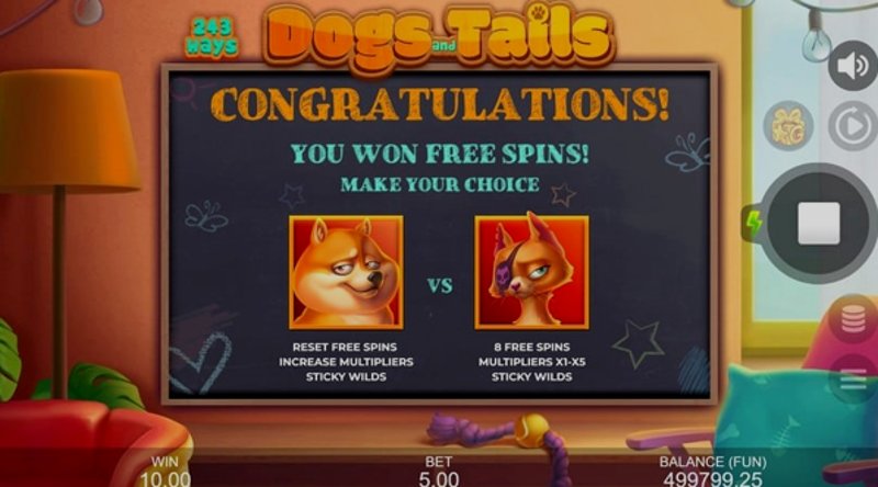 Play Dogs and Tails by Gamzix at 1Win Casino