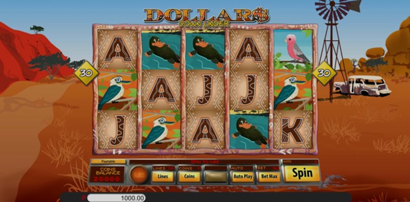 Play Dollars Down Under by Genii at 1Win Casino