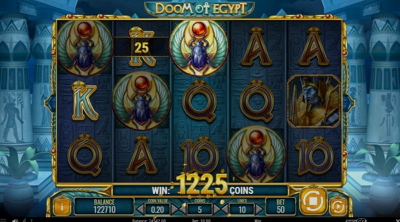 Play Doom of Egypt by Playn Go at 1Win Casino