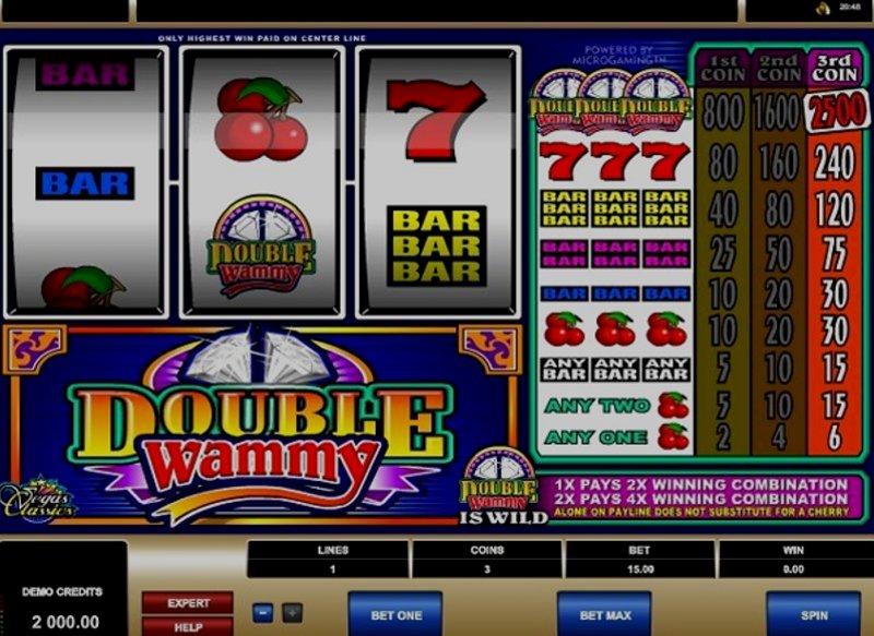 Play Double Wammy by Microgaming at 1Win Casino