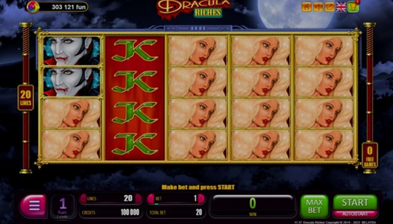 Play Dracula Riches by Belatra at 1Win Casino