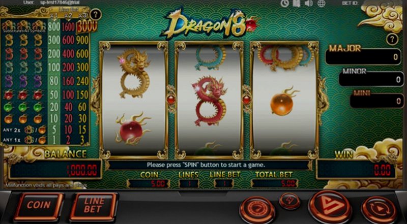 Play Dragon 8 by Simpleplay at 1Win Casino