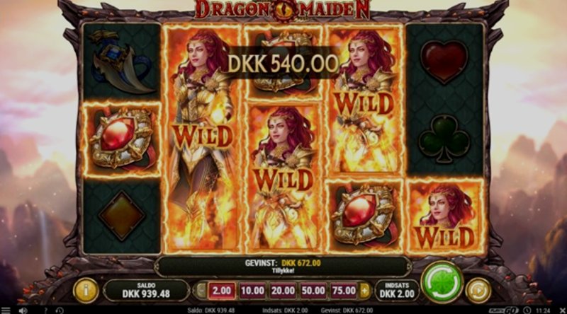 Play Dragon Maiden by Playn Go at 1Win Casino