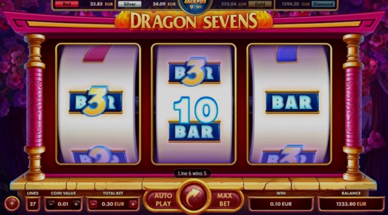 Play Dragon Sevens by Netgame at 1Win Casino