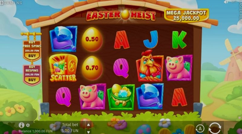 Play Easter Heist by Bgaming at 1Win Casino